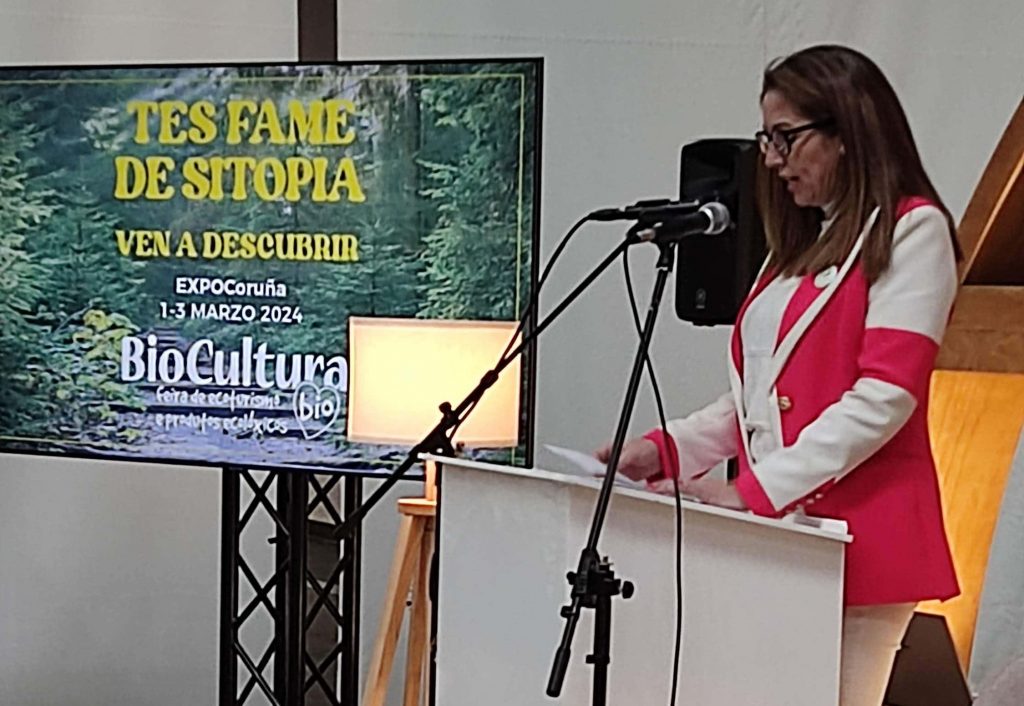 Ana Llano, presidenta de la Asociación de Ecoturismo en España en el acto de BioCultura en A Coruña